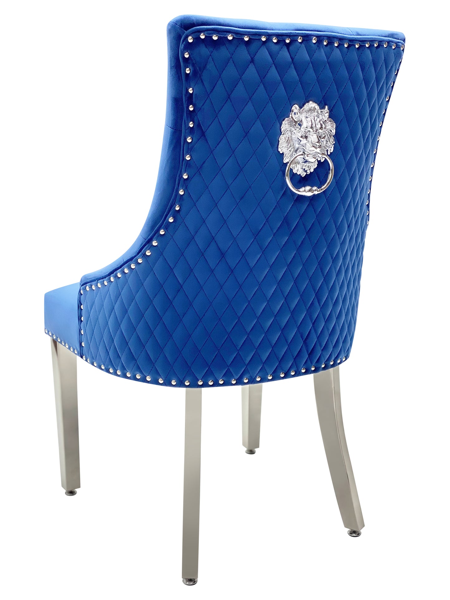Paris Plush Velvet Lion Knocker Dining Chairs