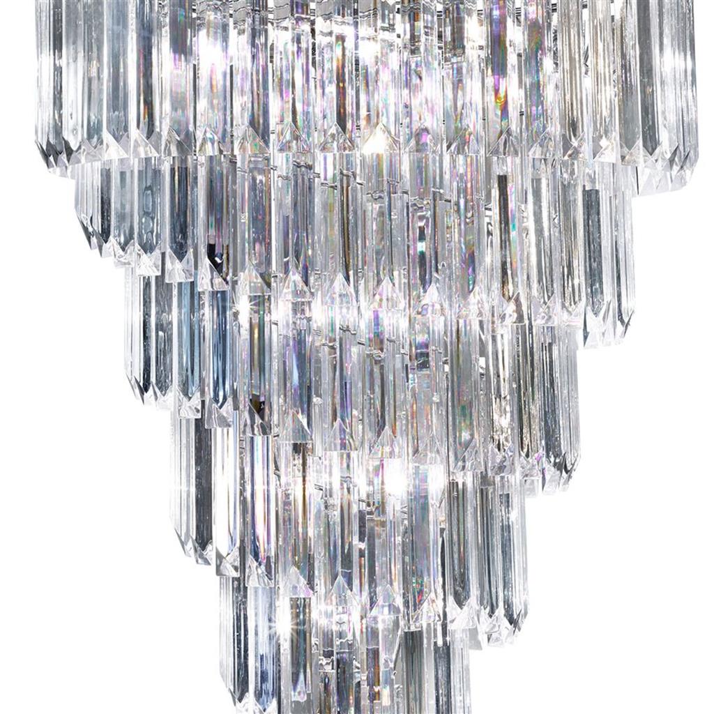 9Lt Chandelier - Chrome Metal & Acrylic