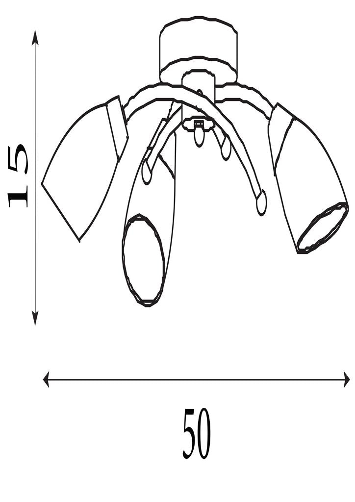 3Lt Flush - Antique Brass Metal/Chrome & Opal Glass
