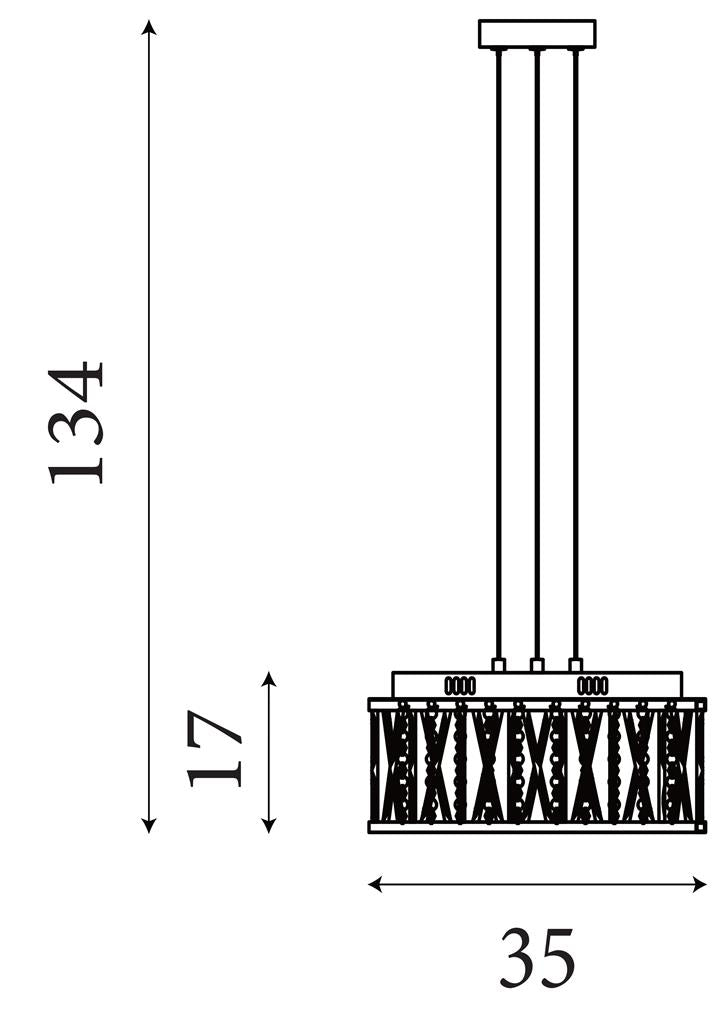 Elise Pendant to Semi-Flush - Chrome Metal & Crystal (Various Sizes)