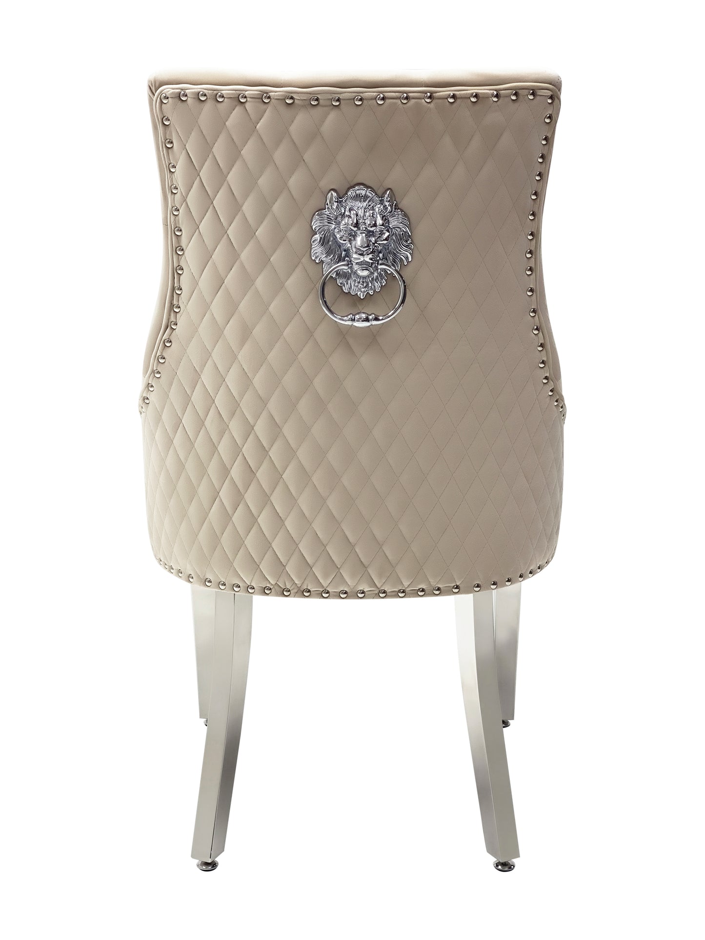 Paris Plush Velvet Lion Knocker Dining Chairs