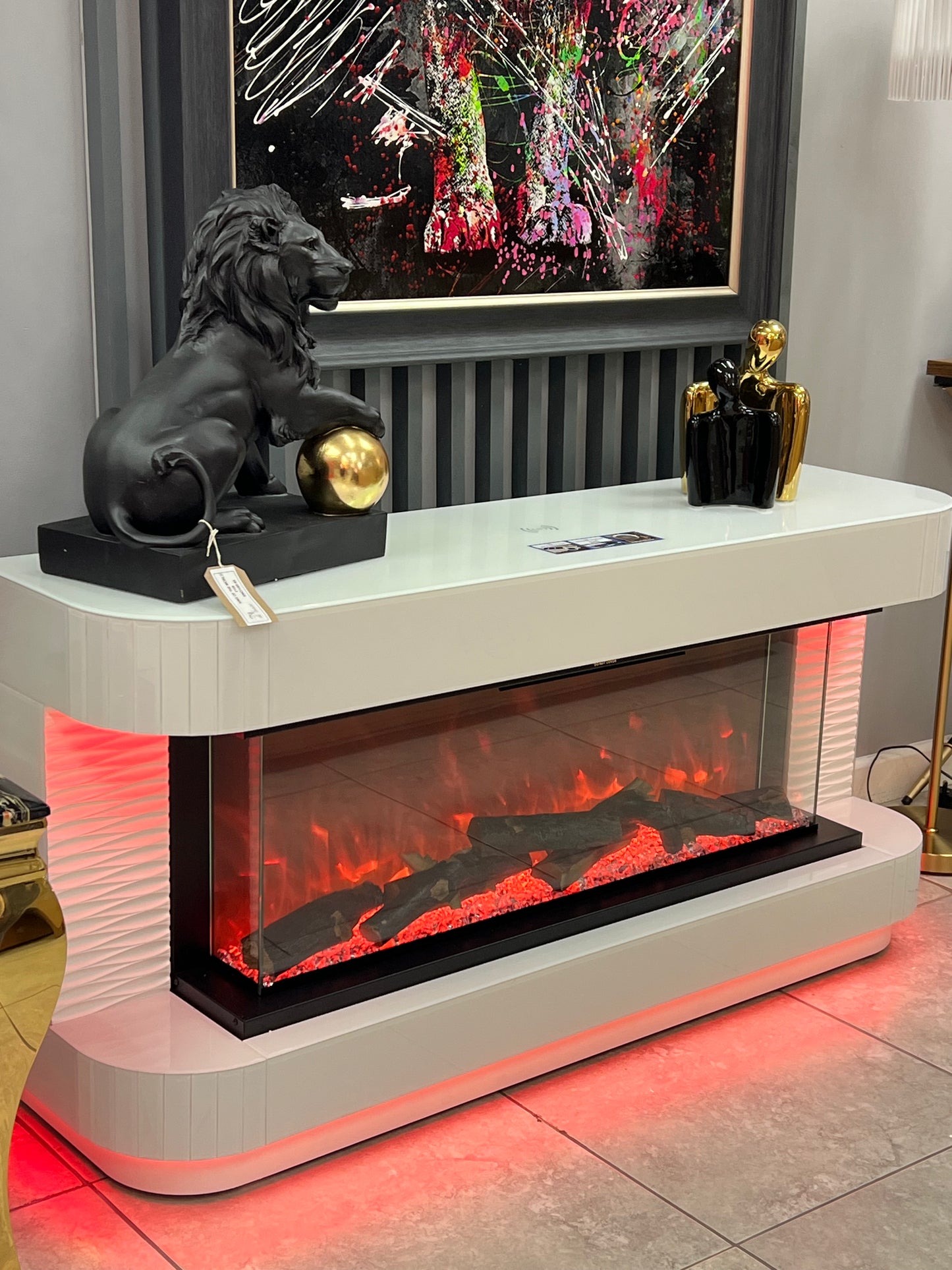 Tv/Media Entertainment Unit With Fireplace