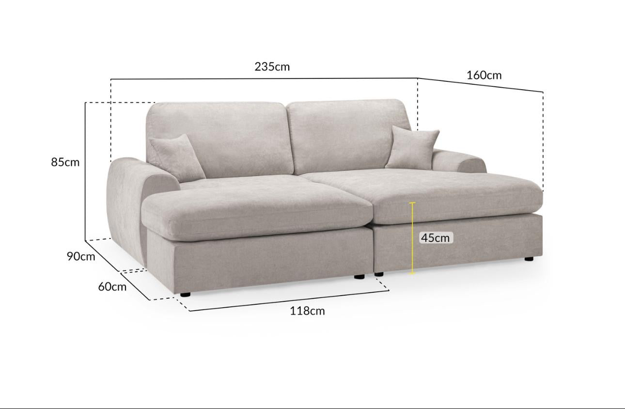 Ashwin Boucle Universal Corner Sofa