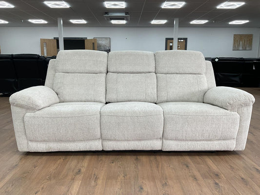 Owen Electric Recliner Sofa Beige 3 Seater