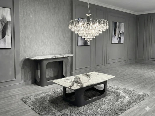 Luna Grey Marble Coffee Table