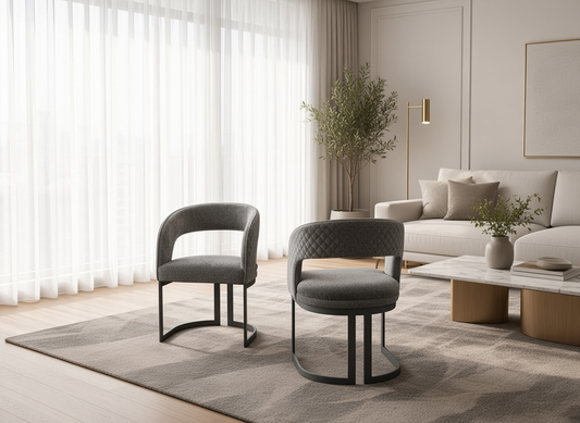 Luna Grey Velvet Dining Chair