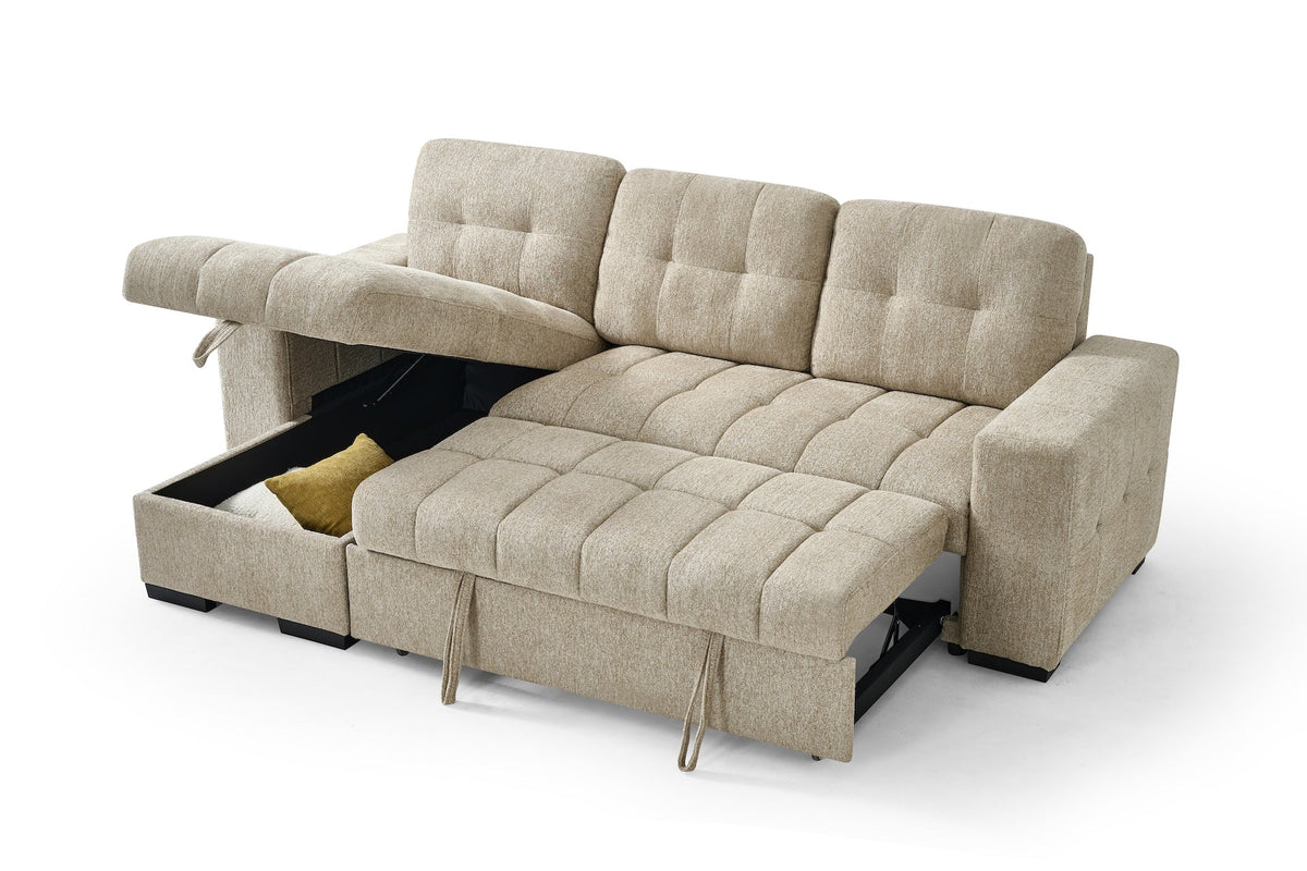 Palermo Universal Corner Sofabed Beige