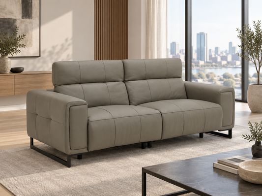 Richmond Electric Recliner Sofa Grey 3 Seater
