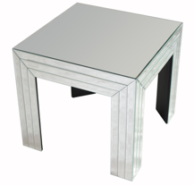 Mirrored End Table