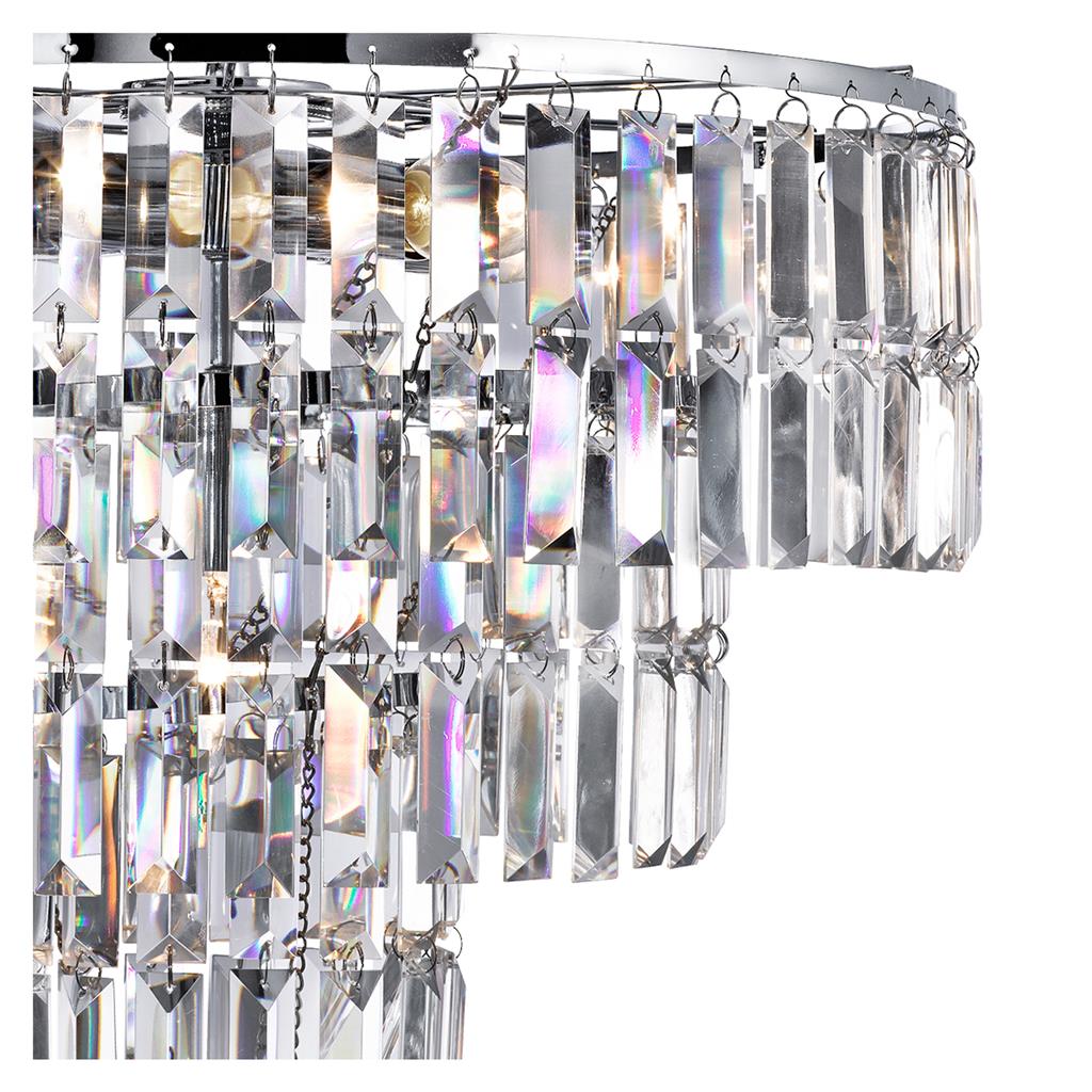 1375CC Empire 5Lt Chandelier - Chrome & Clear Crystal RRP £449.00