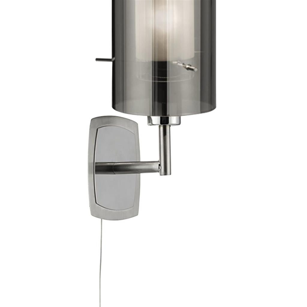 Searchlight 2300-1SM Duo Wall Light - Smoked Glass with Frosted Inner RRP £79