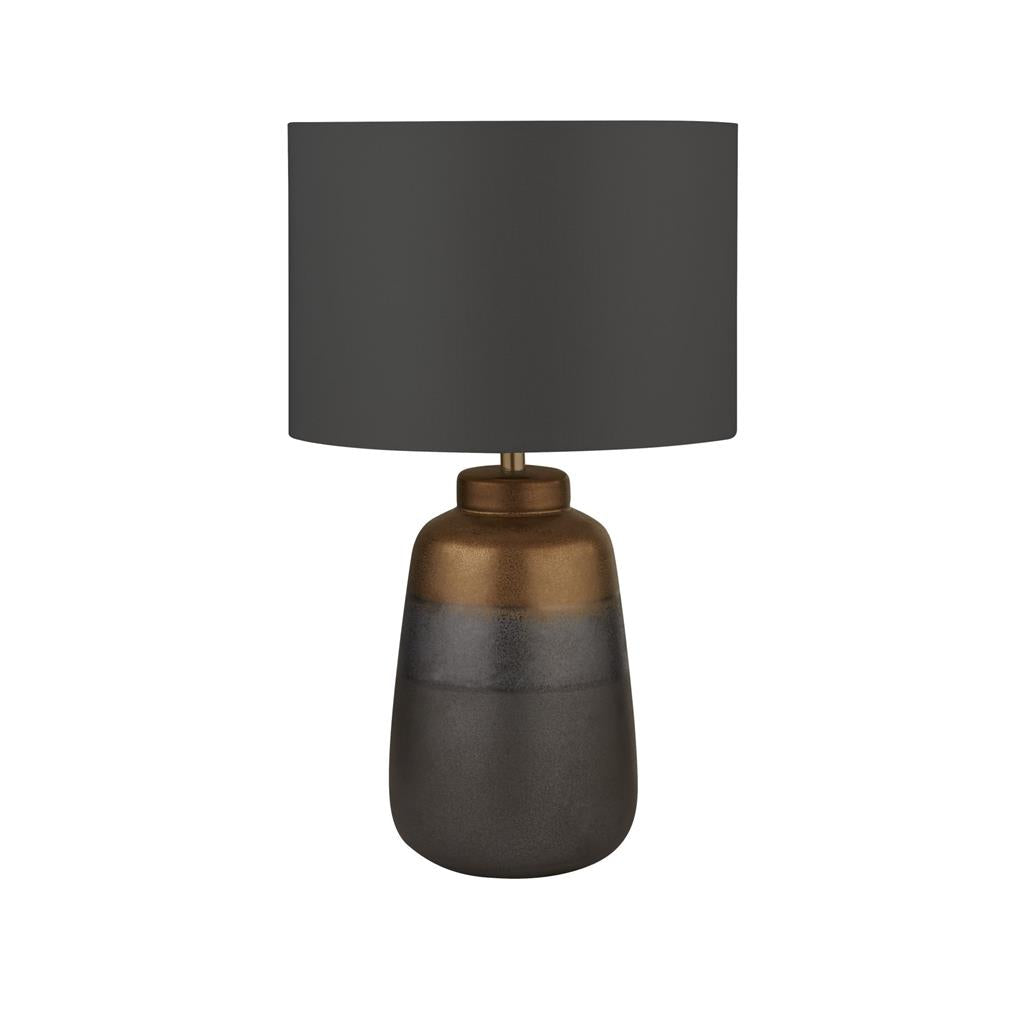 Searchlight 2739 Ceramic Base & Dark Grey Shade Table Lamp RRP £99.00
