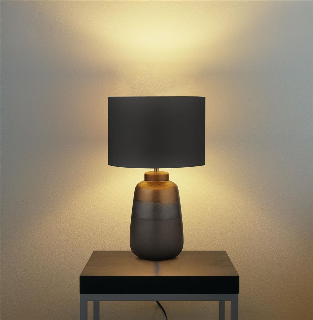 Searchlight 2739 Ceramic Base & Dark Grey Shade Table Lamp RRP £99.00