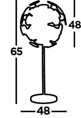 3070BG Discus 3Lt Table Lamp - Black Metal & PC Discs RRP £159.00