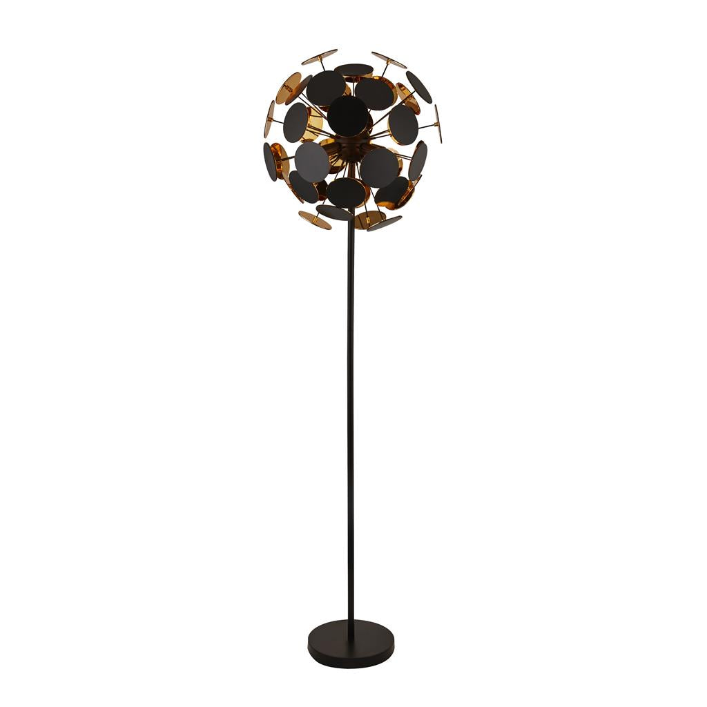 3079BG Discus 4Lt Floor Lamp - Black Metal & PC Discs RRP £235.00