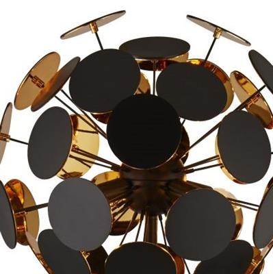 3079BG Discus 4Lt Floor Lamp - Black Metal & PC Discs RRP £235.00