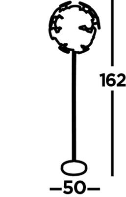 3079BG Discus 4Lt Floor Lamp - Black Metal & PC Discs RRP £235.00