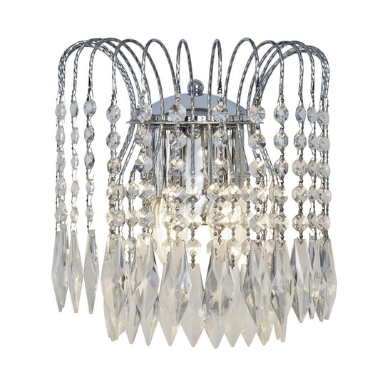 Searchlight 4172-2 Waterfall - 2 Light Wall Bracket Chrome Clear Crystal RRP £115.00