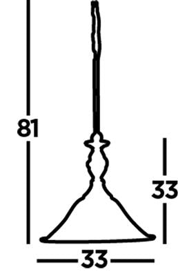 458114AB Cameroon Ceiling Pendant - Antique Brass & Glass RRP £89.00
