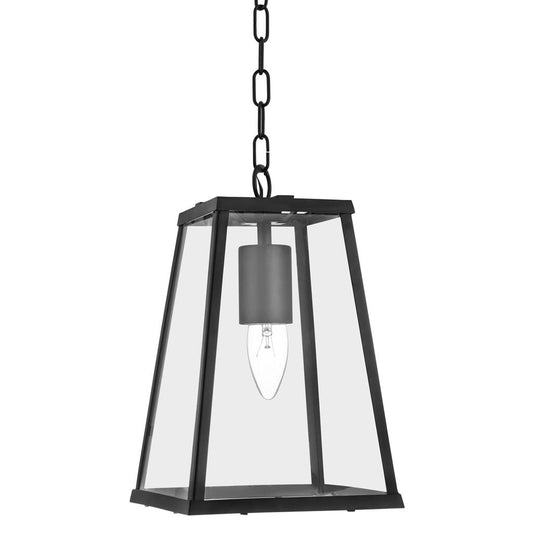 Searchlight 4614BK Voyager Ceiling Pendant - Black Metal & Glass RRP £99