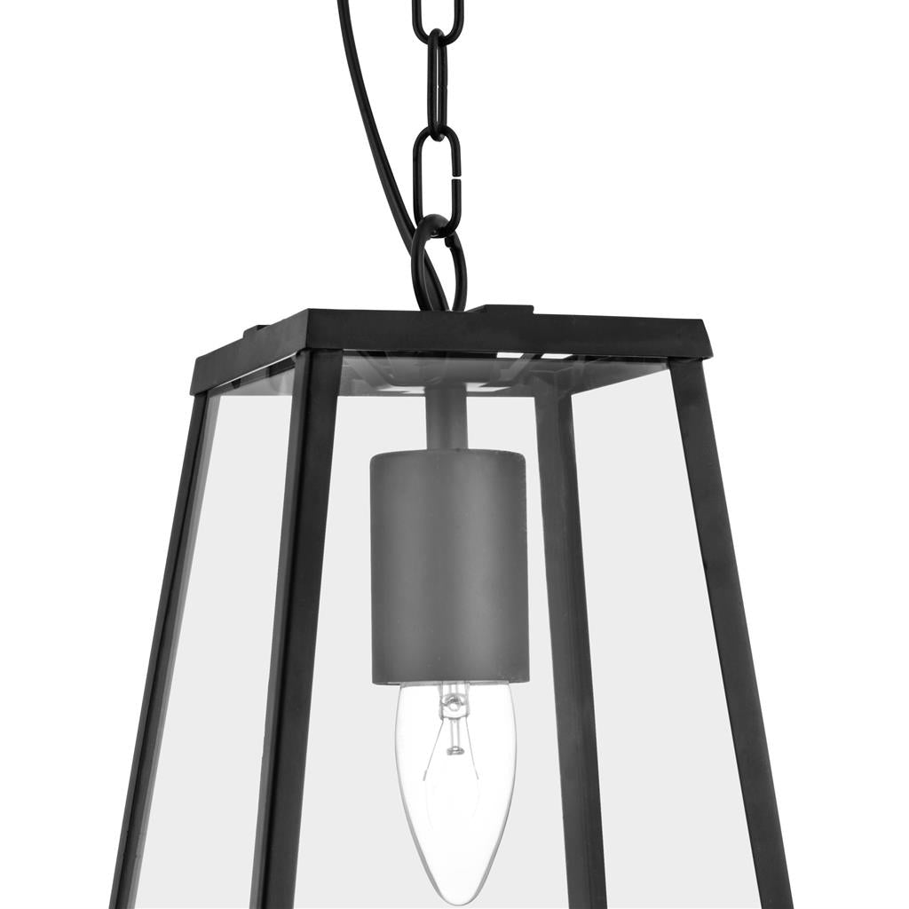 Searchlight 4614BK Voyager Ceiling Pendant - Black Metal & Glass RRP £99