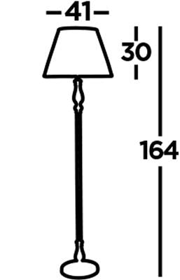 Searchlight 5029AB Flemish Floor Lamp - Antique Brass & Mink Pleated Shade RRP £179.00