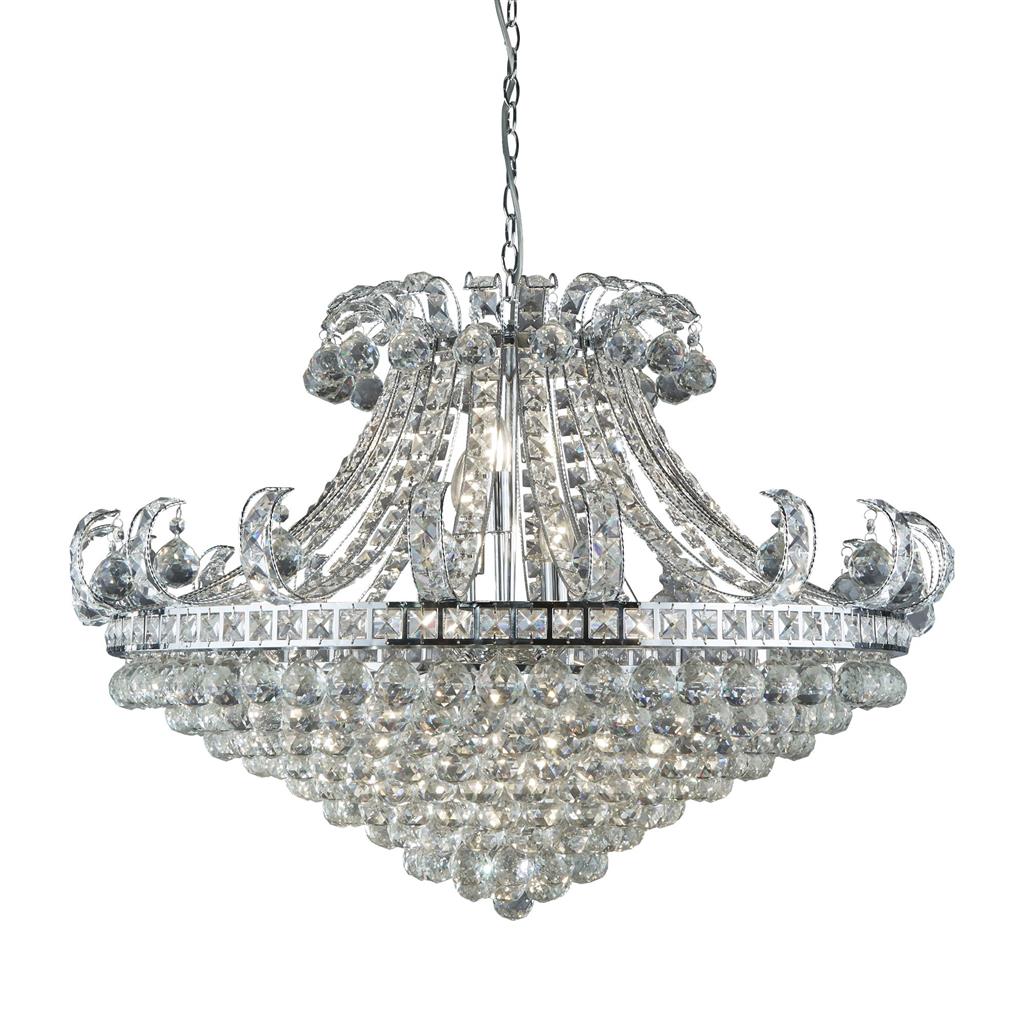 Searchlight 5048-8CC Bloomsbury 8Lt Tiered Chandelier - Chrome, Clear Crystal RRP £1899.00