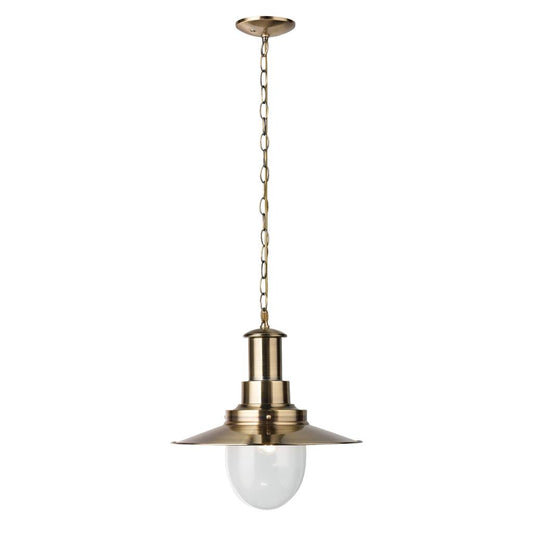 5301AB Fisherman II Ceiling Pendant - Antique Brass & Glass RRP £119.00