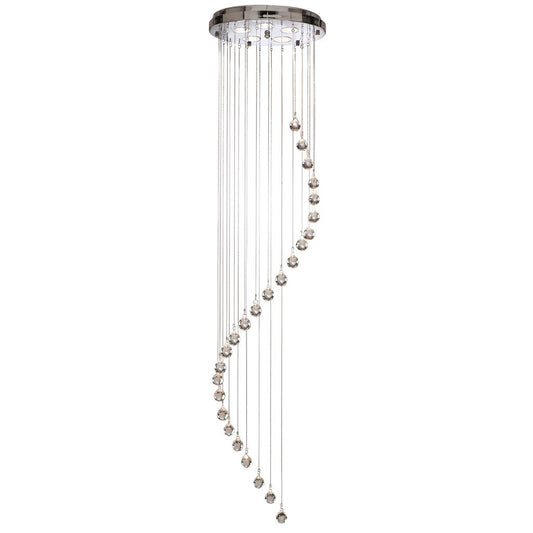 Searchlight 5742CC Hallway 5Lt 180cm Multi-Drop Pendant- Chrome & Crystal Balls RRP £249.99