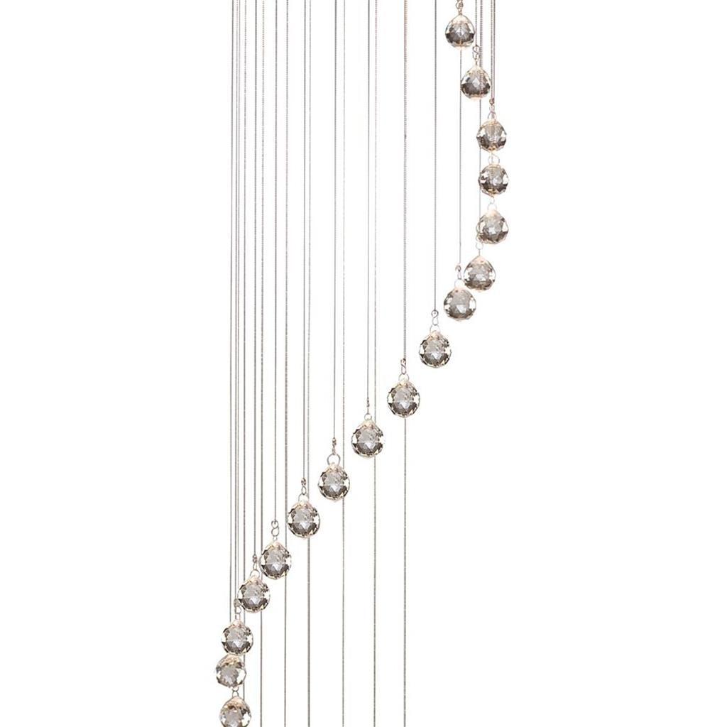 Searchlight 5742CC Hallway 5Lt 180cm Multi-Drop Pendant- Chrome & Crystal Balls RRP £249.99