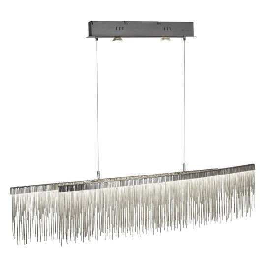 Searchlight 6061SS Memphis Led Ceiling Bar Satin Silver Chain Link Waterfall Dressing RRP £549