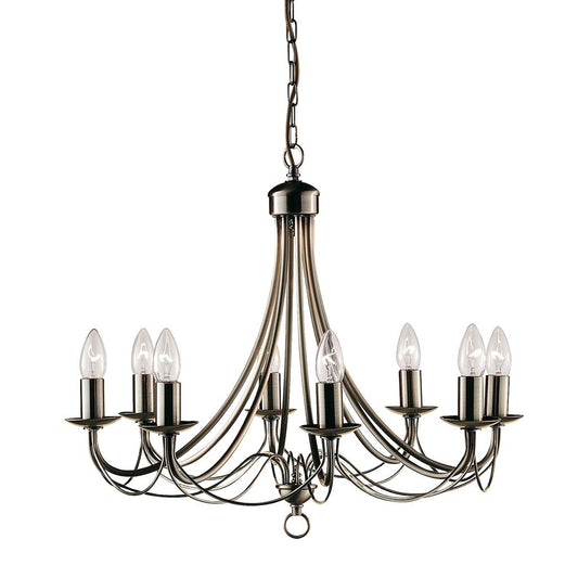 Searchlight 6348-8AB Maypole 8 Light Ceiling Pendant - Antique Brass RRP £189.00