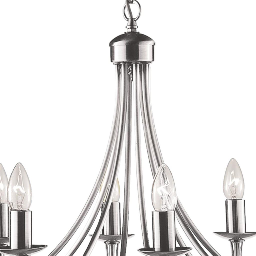 Searchlight 6348-8SS Maypole 8 Light Ceiling Pendant - Satin Silver RRP £189.00