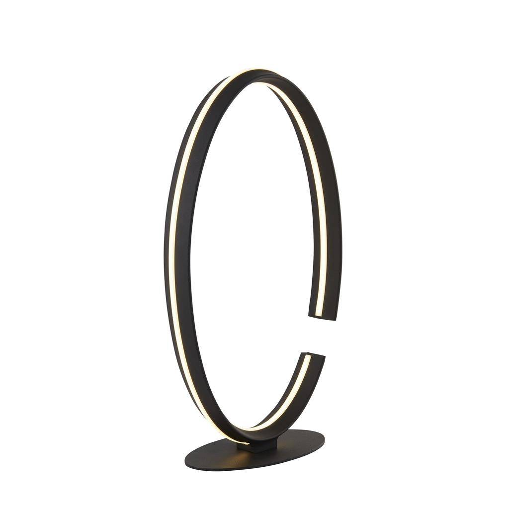 SEARCHLIGHT 6678BK DOT Loop Round LED Table Lamp - Black Metal & White RRP £179