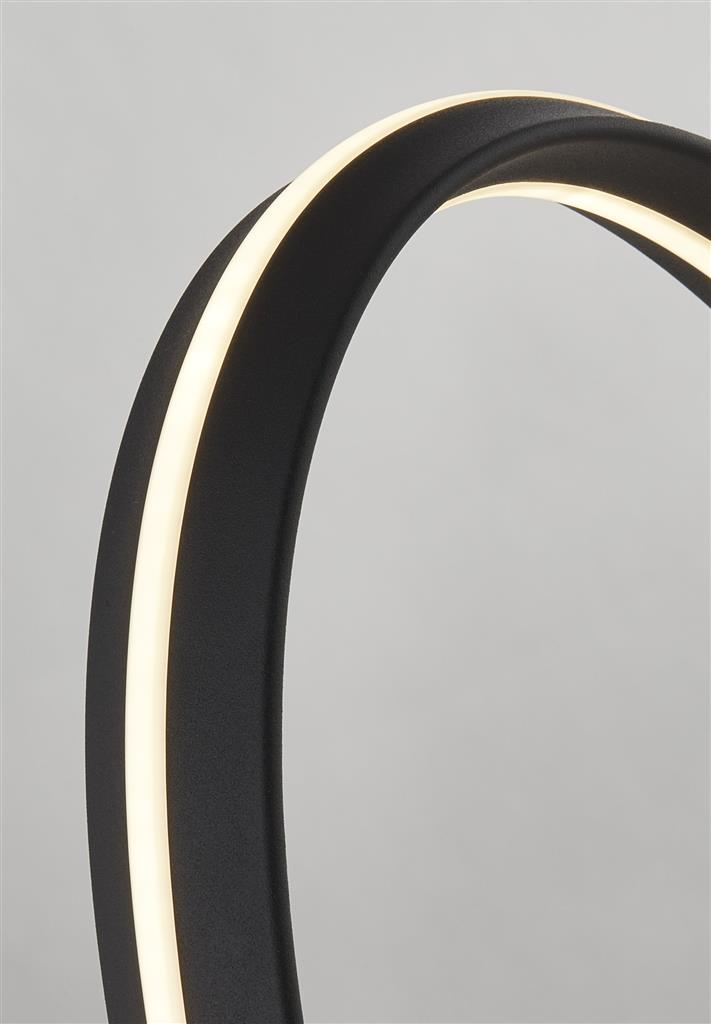 SEARCHLIGHT 6678BK DOT Loop Round LED Table Lamp - Black Metal & White RRP £179