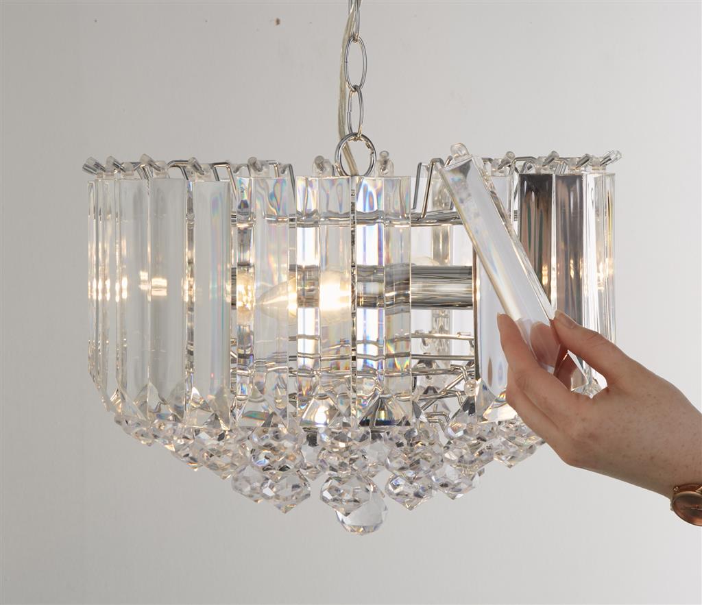 6715CC Sigma 4Lt Ceiling Pendant - Chrome & Acrylic RRP £139.00