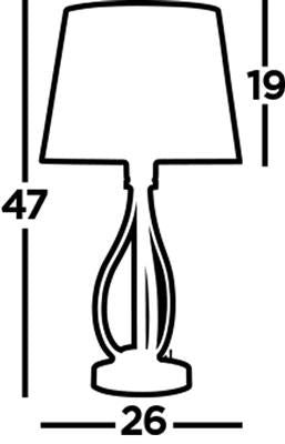 7484AB Vegas LED Table Lamp - Antique Brass & Hessian Shade RRP £109.00