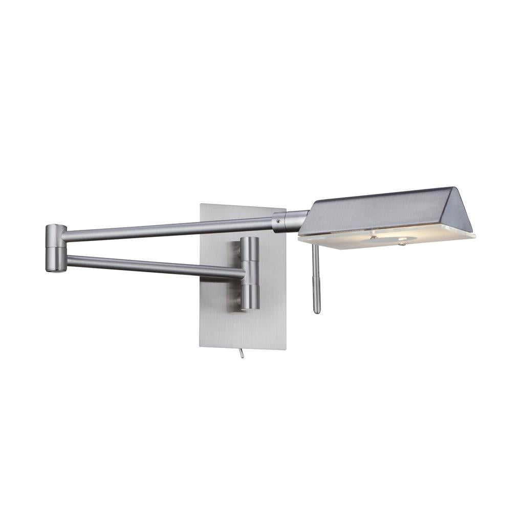 765SS Apothecary Swing Arm Wall Light - Satin Silver & Glass RRP £49.00