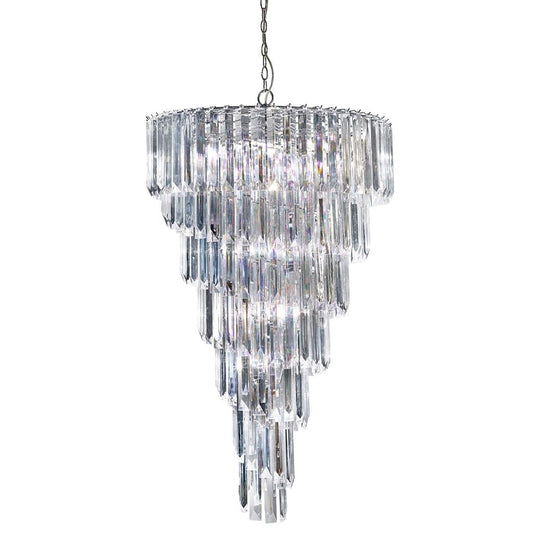 79999CC Sigma 9Lt Chandelier - Chrome & Clear Acrylic Rods RRP £1039.00