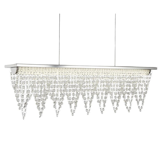 Searchlight 8857CC Drape Led Ceiling Bar - Chrome Crystal Waterfall Dressing RRP £199