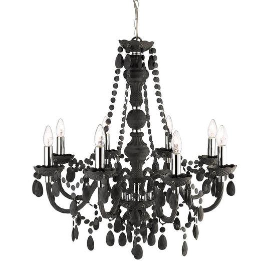 Searchlight 8888-8GY Marie Therese 8Lt Ceiling Pendant - Grey Glass & Acrylic RRP £289.00