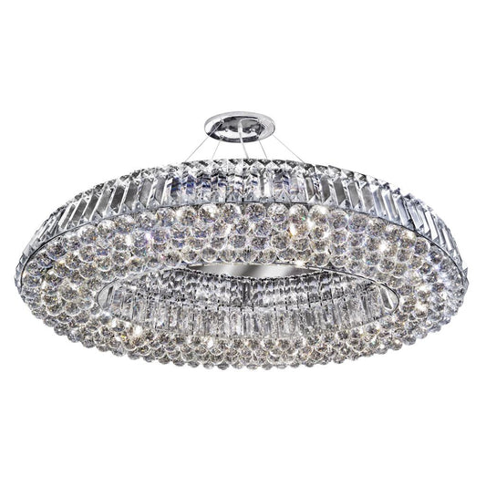 Searchlight 9291CC Vesuvius 10 Light Pendant - Chrome, Clear Coffin and Ball Drops RRP £1019.00