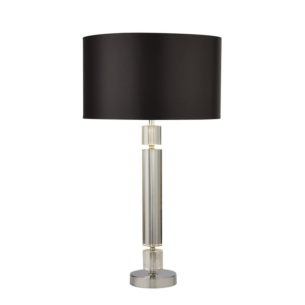 Searchlight 9387CC  Chrome & Black/Silver Shade Table Lamp RRP £164.00
