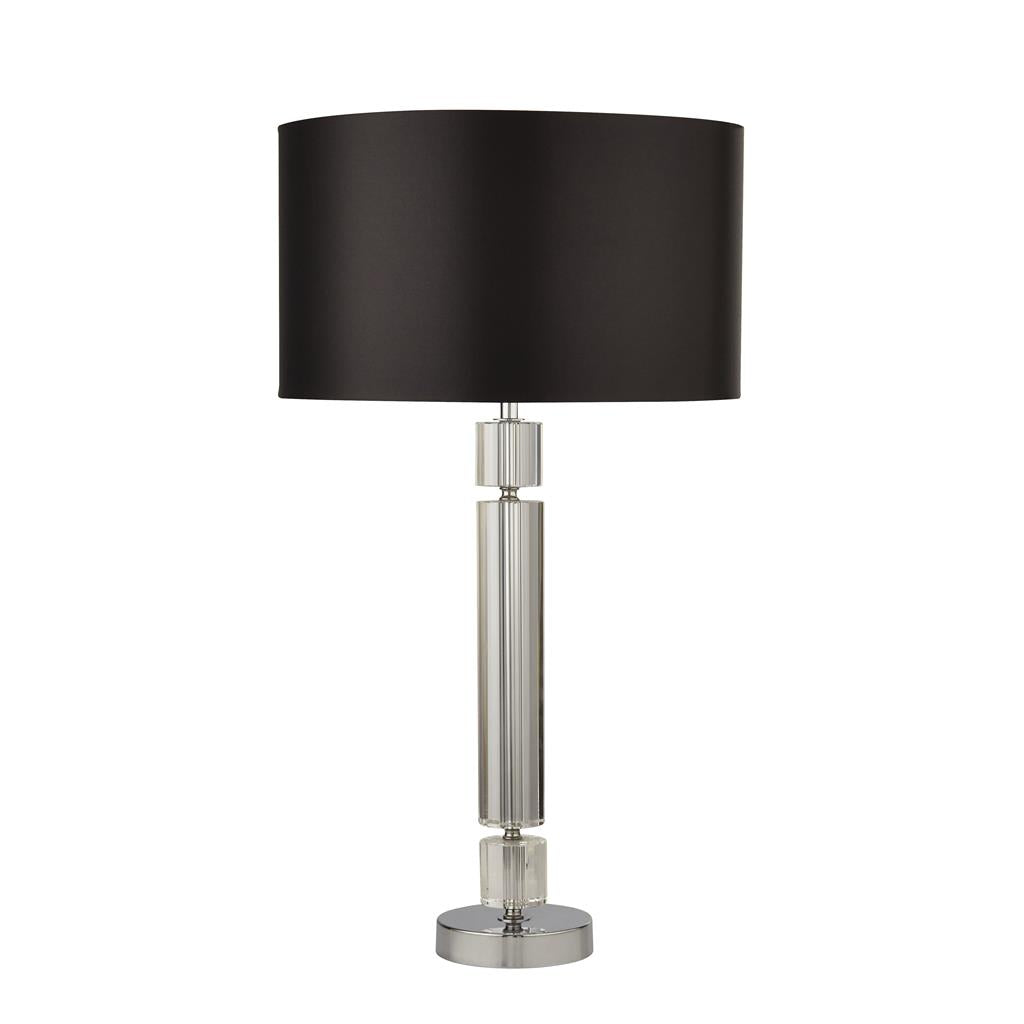 Searchlight 9387CC  Chrome & Black/Silver Shade Table Lamp RRP £164.00