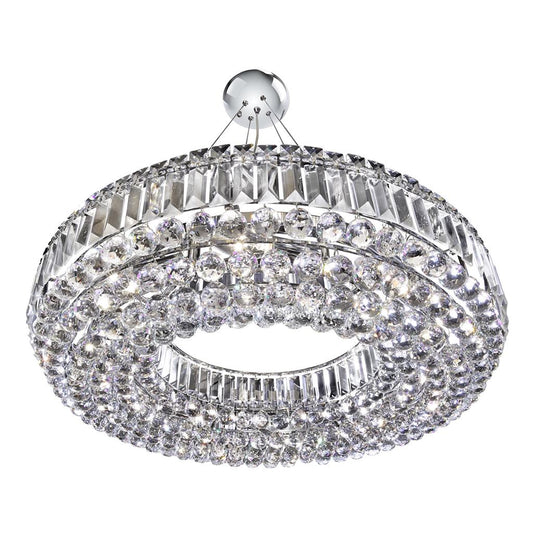 Searchlight 9392CC Vesuvius 10 Light Pendant - Chrome, Clear Coffin and Ball Drops RRP £1679.00