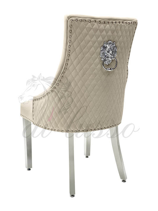 Paris Plush Velvet Mink Dining Chairs