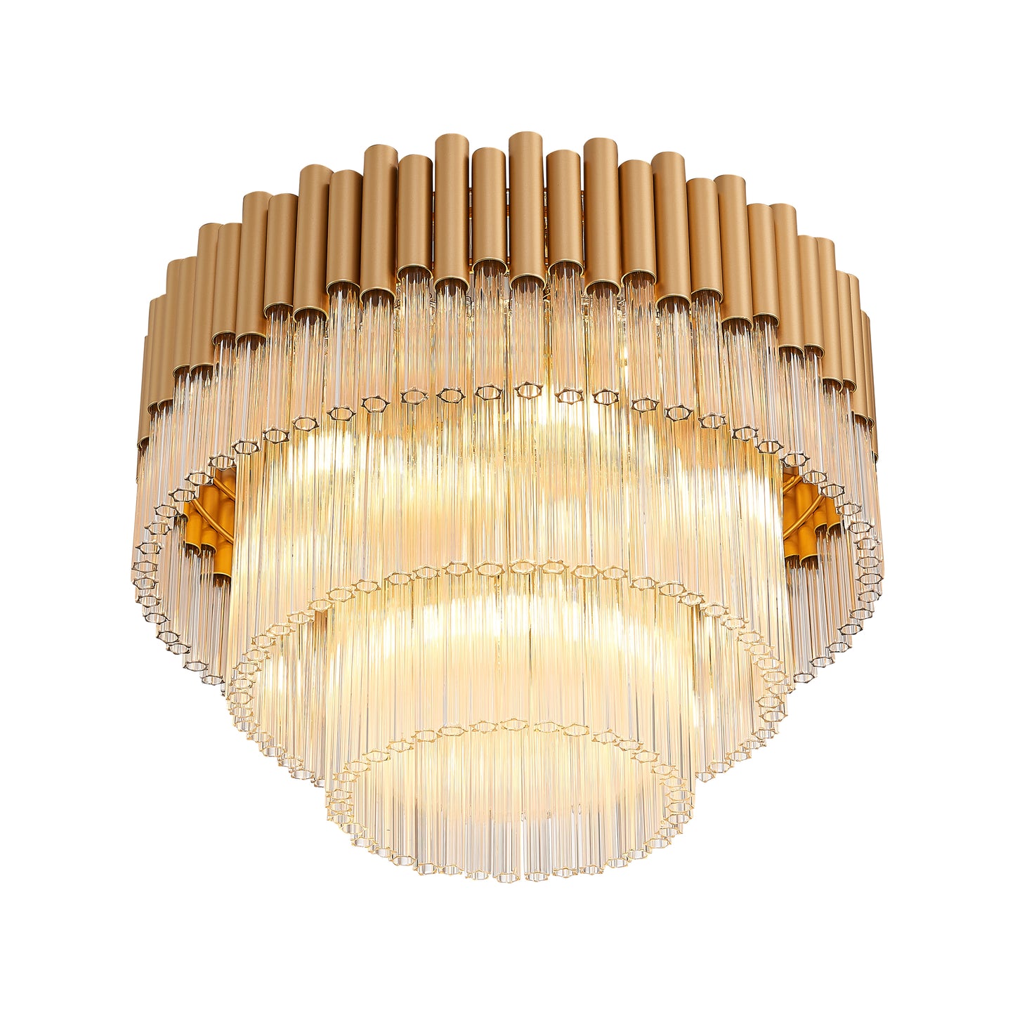 SL050HA Harlow Gold Semi Flush Ceiling Light