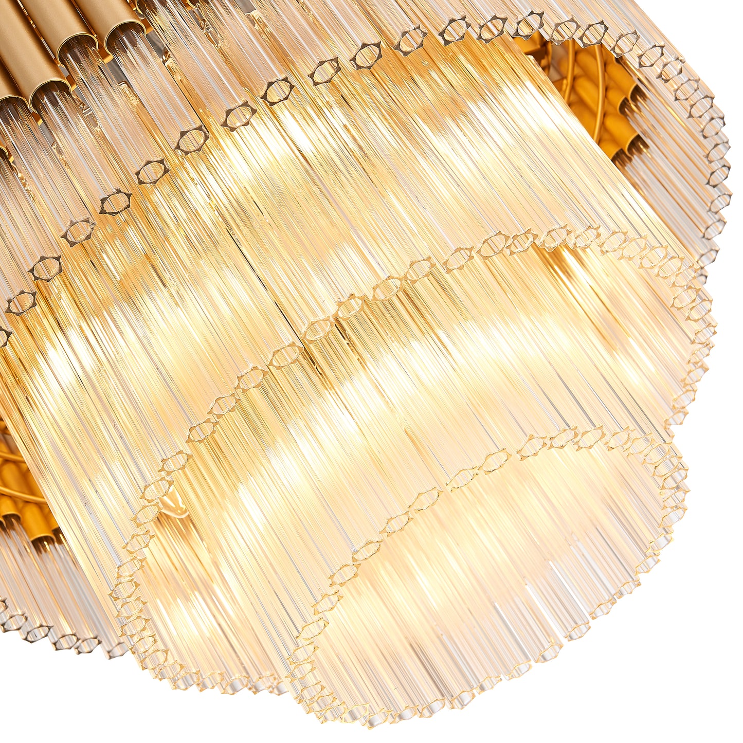 SL050HA Harlow Gold Semi Flush Ceiling Light