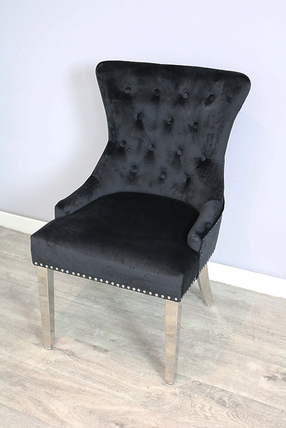Set of 2 Panda Round Knocker Dining Chairs