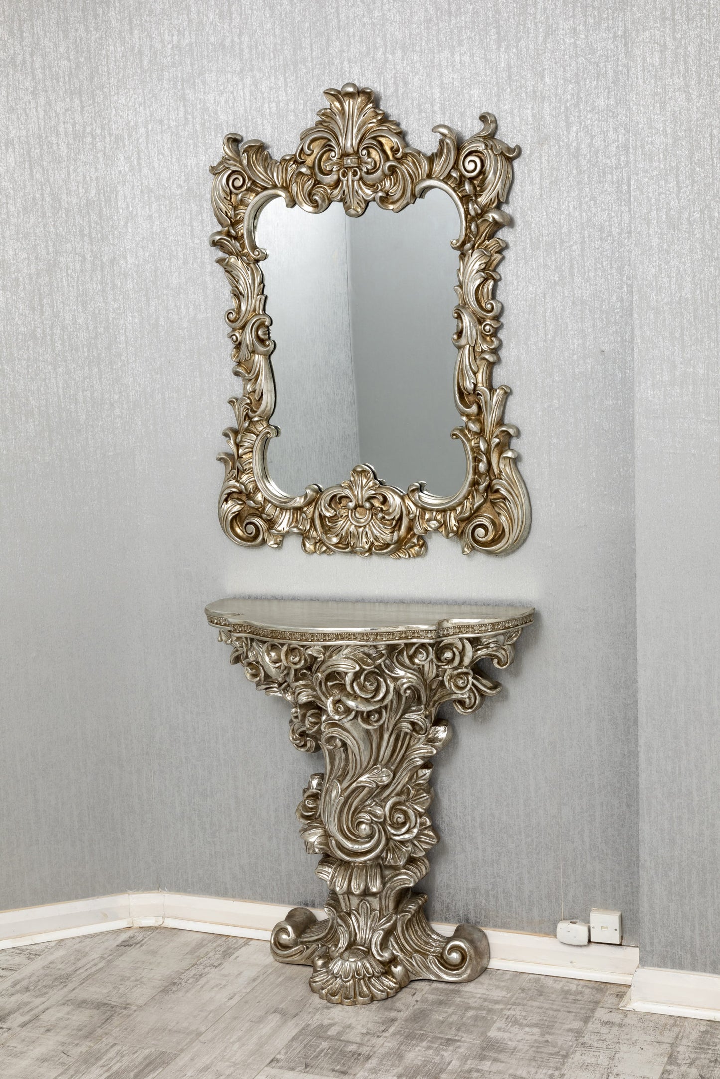 Paris Ornate Console Table & Mirror Set